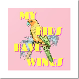 My Kids Have Wings Cockatiel Mom Dad Parent Posters and Art